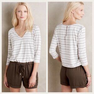 Anthropologie Elevenses Erinna Striped Romper XS